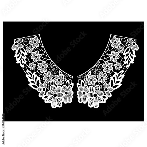 lace collar neck 