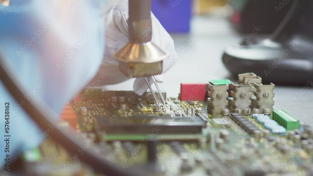 Soldering semiconductor using heat gun or soldering gun on a motherboard Soldering semiconductor using heat gun or soldering gun on a motherboard