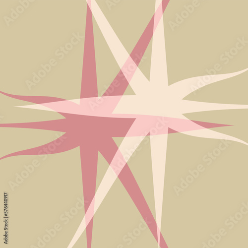 Abstract geometric bakcground deformation pink star
