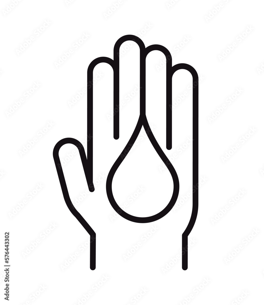 Obraz premium blood drop in hand