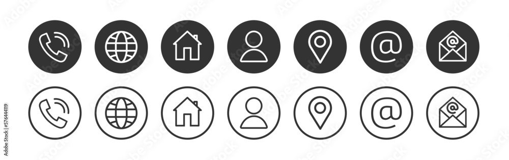 Set of Website icon vector. Communication icon symbol isolated set. Set of Website icon vector. Communication icon symbol isolated set.