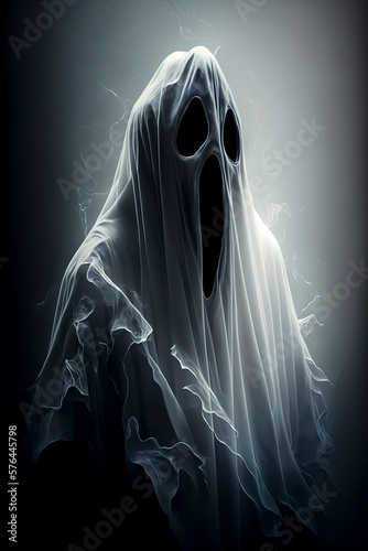 Specter of the Night: A White Ghost Image