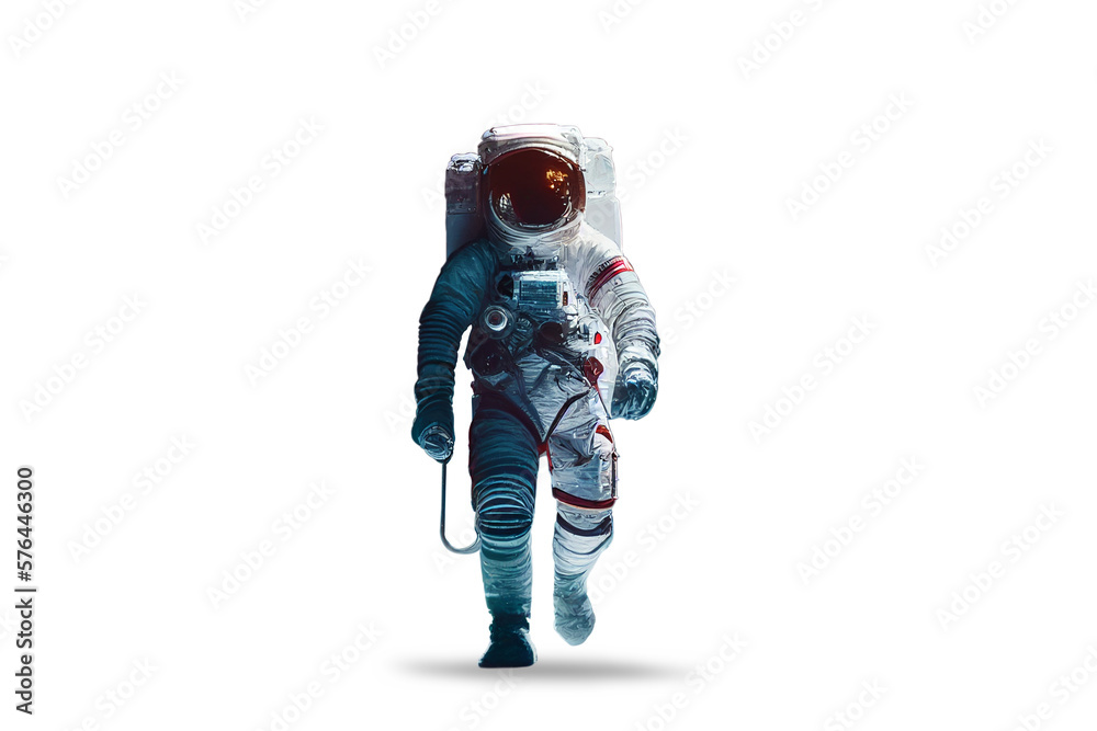 Astronaut in a space suit isolated on white background Astronaut in a space suit isolated on white background