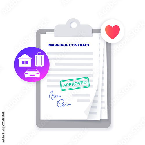 Legal marriage document