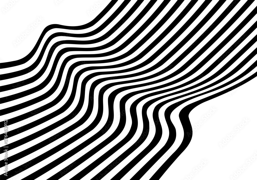 Abstract wavy line pattern. Wave, liquid shape background. Optical art design. Modern geometric illusion with curve or distorted lines. Brochure, cover or banner template. Vector illustration. Abstract wavy line pattern. Wave, liquid shape background. Optical art design. Modern geometric illusion with curve or distorted lines. Brochure, cover or banner template. Vector illustration.