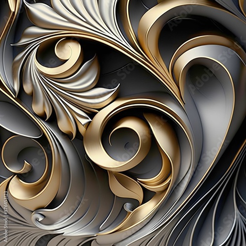Silver and gold pattern design