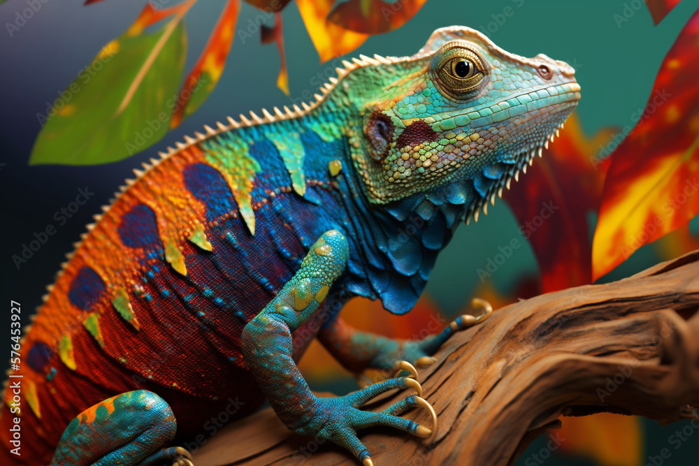 Obraz premium chameleon on a branch