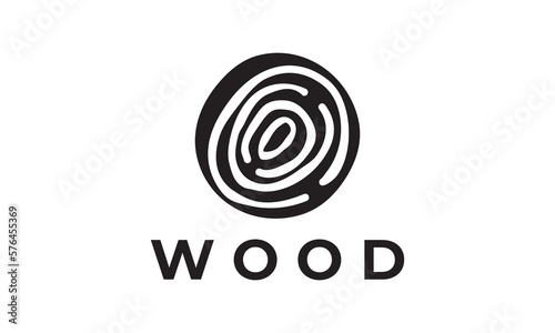 creative wood vintage logo design