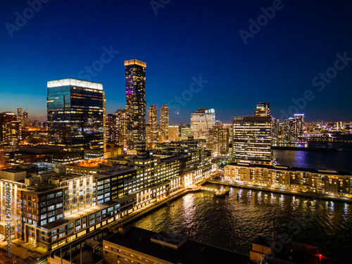 Jersey City by night - view from above - street photoraphy