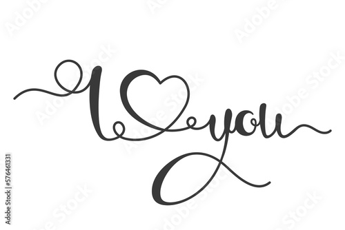  I love you lettering isolated on white background © MegaShabanov