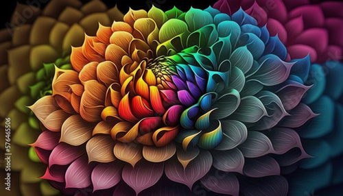 rainbow colorful flower background