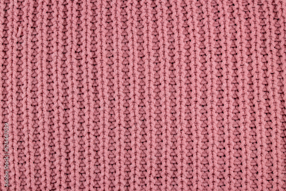 pink knitted fabric texture background