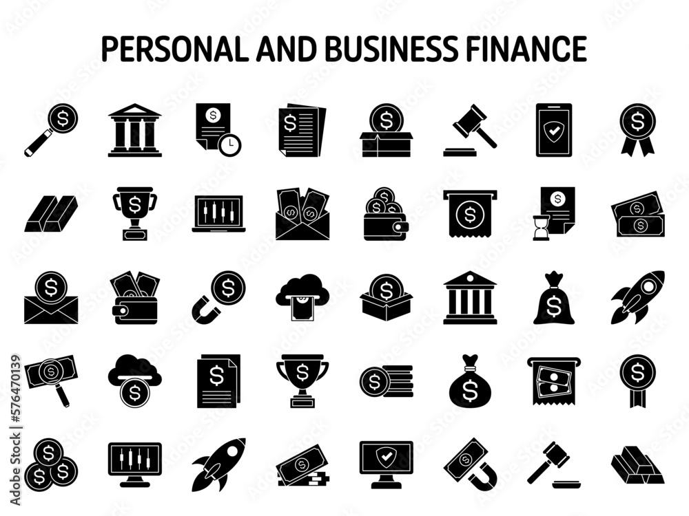 Collection of design elements for Personal and Business Finance Collection of design elements for Personal and Business Finance