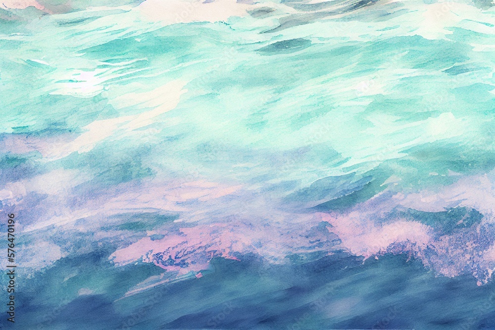 background image of water surface, extreme resolution, watercolor style AI Generated