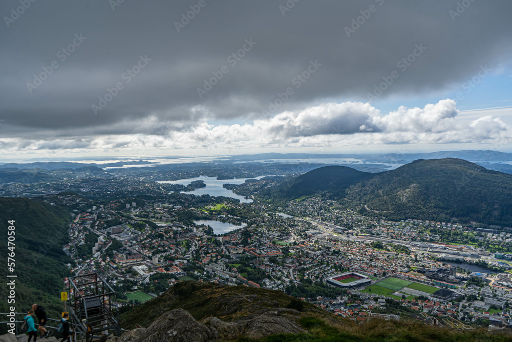 Obraz premium View from Ulriken over Bergen