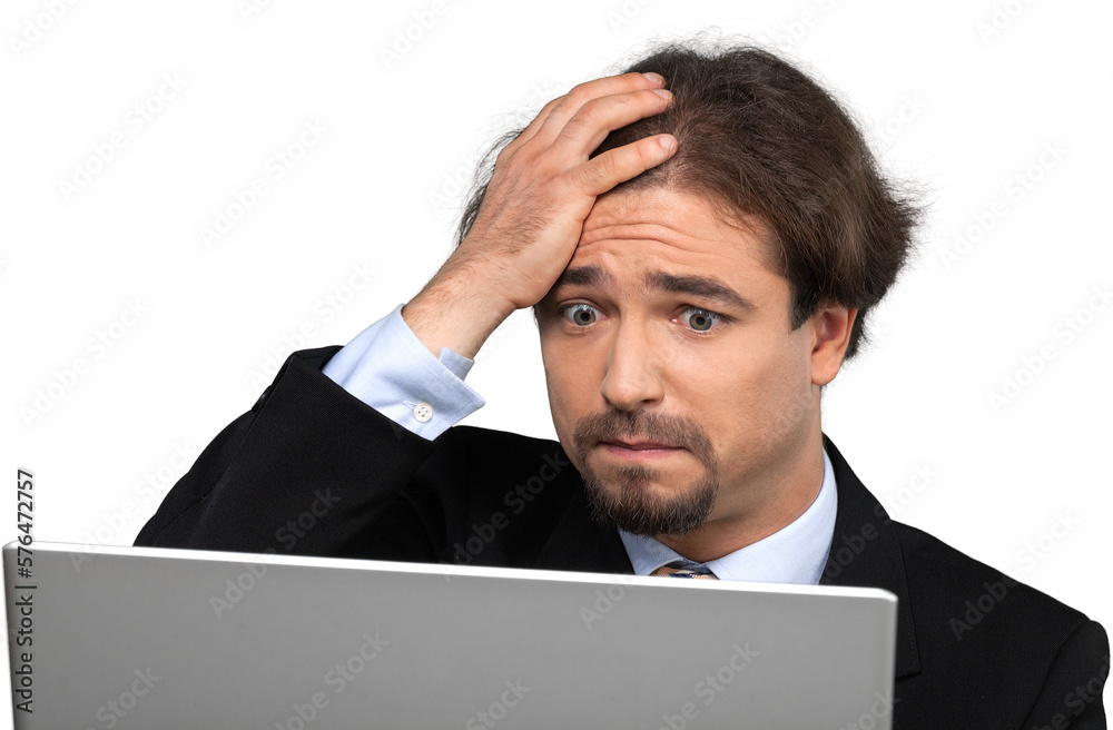 Portrait of a Worried , Desperate Businessman Portrait of a Worried , Desperate Businessman