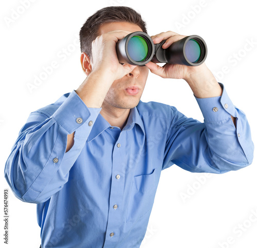 Businessman Using Binoculars photo