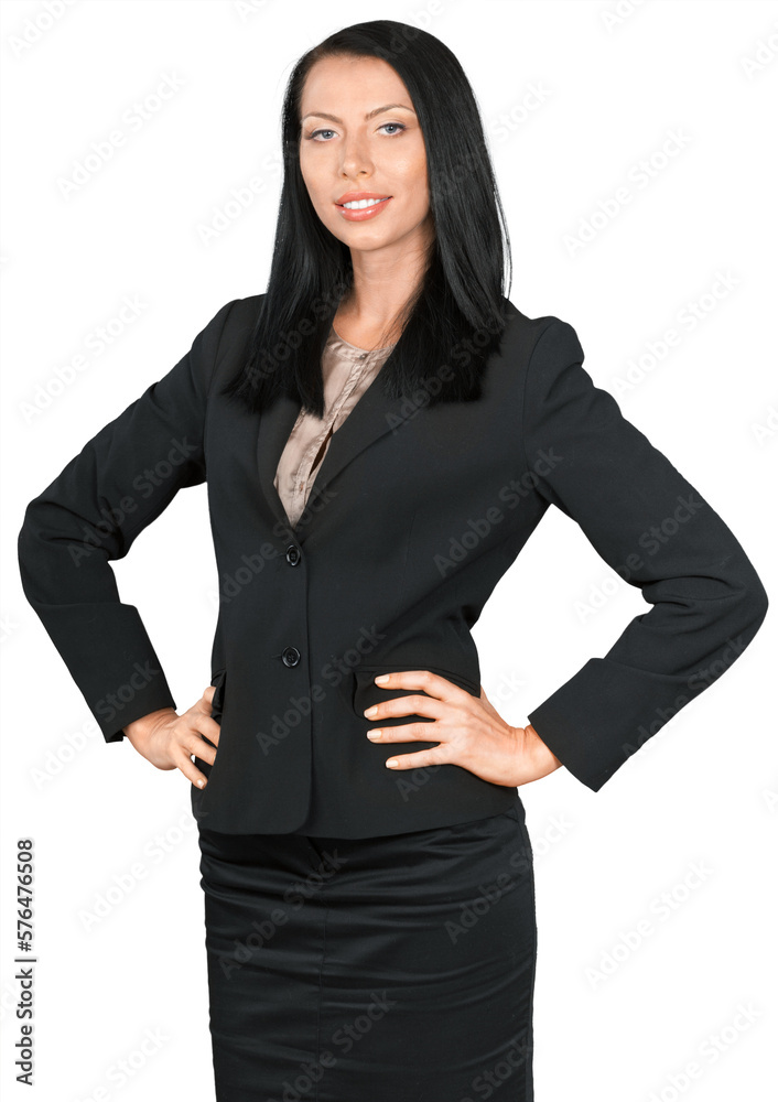 Businesswoman with her hands on her hips Businesswoman with her hands on her hips