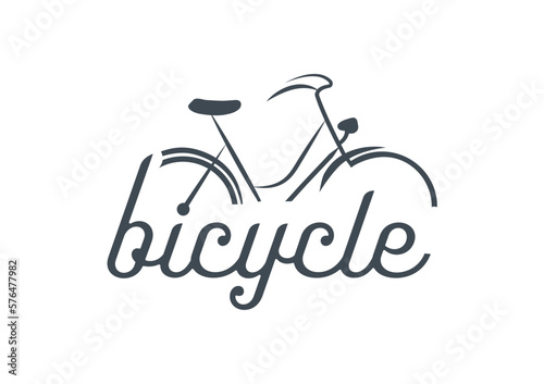 A classical bicycle stylized shape, logo concept