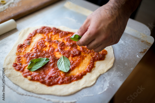 Making pizza at home