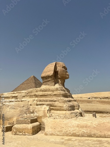 sphinx and pyramid