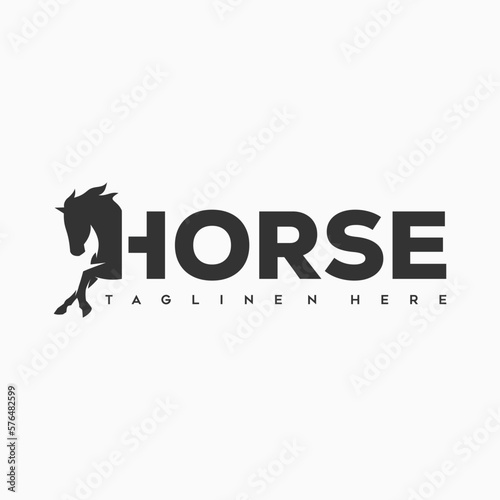 text horse logo typography design inspiration