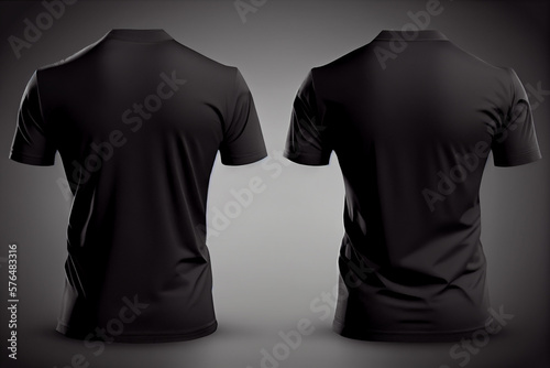 Blank black shirt mock up template,generative ai