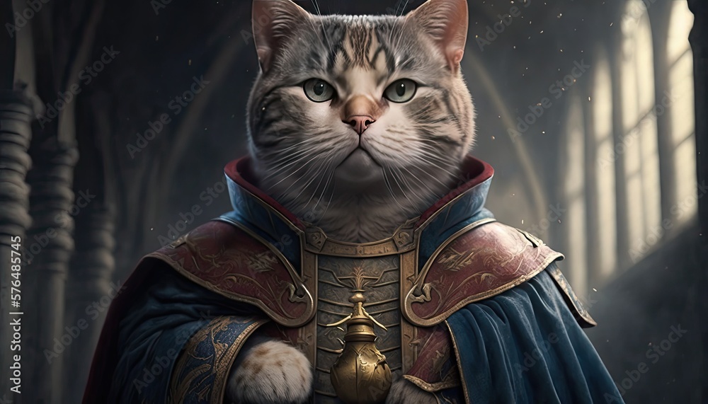 The Cat Imperator and the Cleric. Generative AI