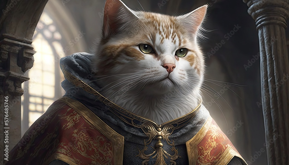 Fototapeta premium The Cat Imperator and the Cleric