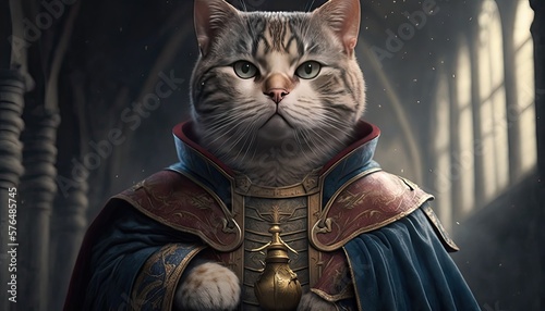 The Cat Imperator and the Cleric. Generative AI