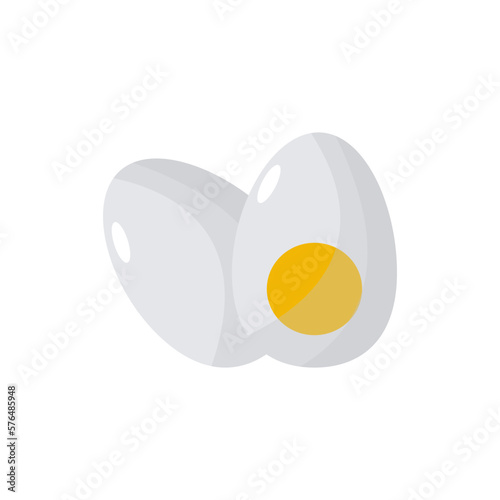 Jewish holiday Passover, Pesach. Eggs icons and symbols on white background. Vector illustration