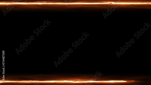 fire light flash effect frame, looping motion animation with empty space. for cover design or text.