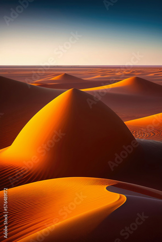 A Cinematic View of the Beautiful Desert Dunes