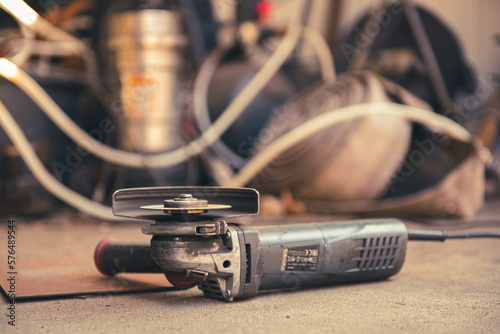 cutting metal with an angle grinder