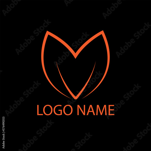M leaf initial green logo