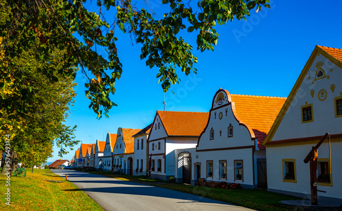 Traditional central european village of Holasovice. Czech Republic