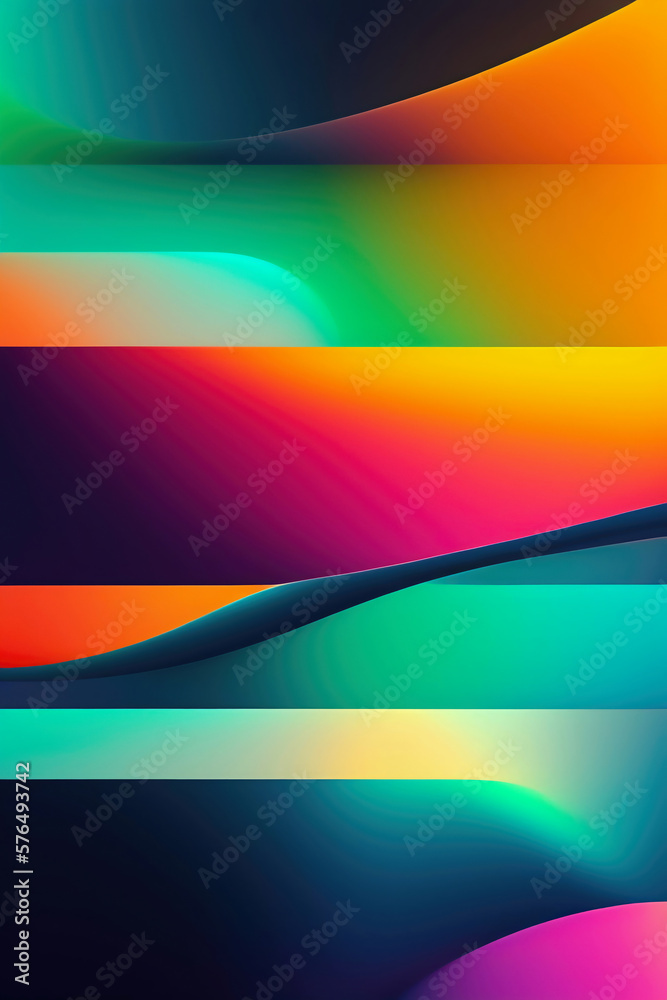 abstract background with rainbow cubism