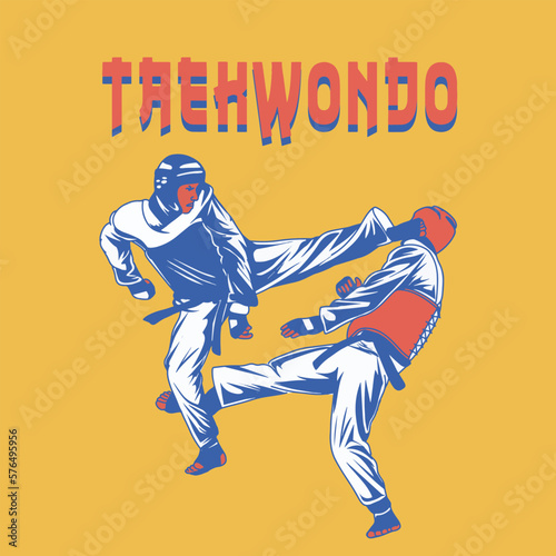 Taekwondo Martial sport logo
