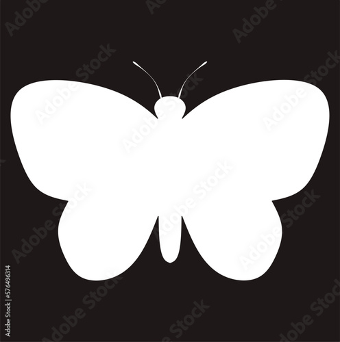 black white butterfly frame with copy space for your text or design