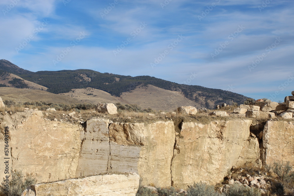 Travertine rock quarry 
