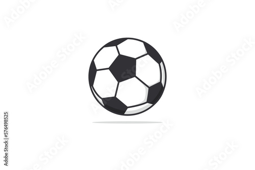 Soccer ball. flat style ball design illustration.