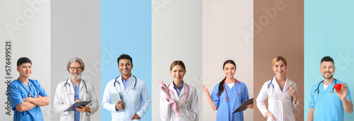 Collage with many doctors o...