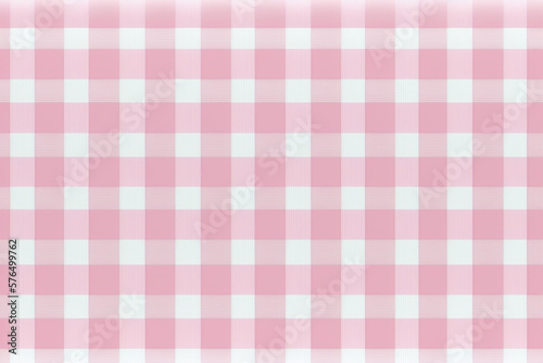 White and pink pastel in pattern squares gingham plaid checker checkered tartan. Wallpaper Aesthetic. Illustration. Generative AI