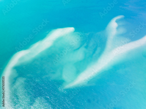 Fototapeta Naklejka Na Ścianę i Meble -  Top view Sea surface aerial view,Bird eye view photo of turquoise waves and water surface texture, Blue sea background, Beautiful waves nature, Amazing view seascape
