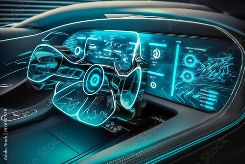 Car management system using augmented reality technology, future concept, generative ai © VicenSanh