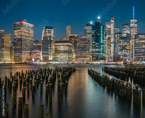 New York  USA  Manhattan skyline at night