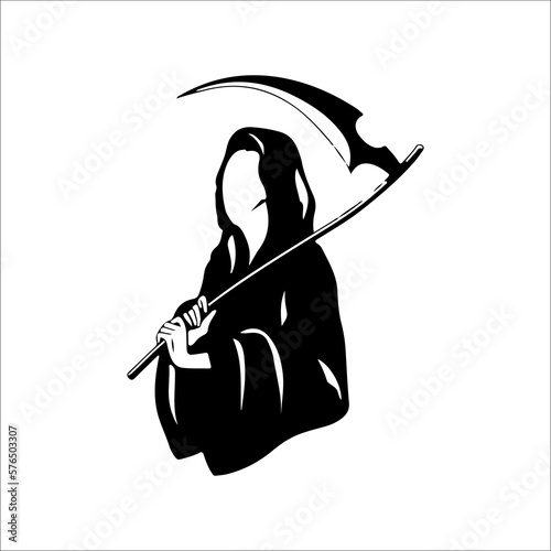 vector illustration of the angel of death