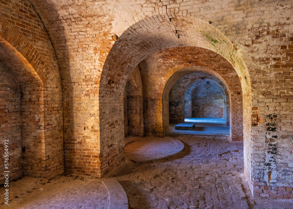 Fototapeta premium Fort Pickens Casemate Bouce Light