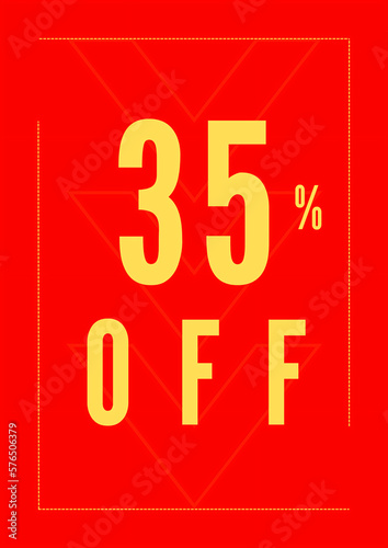 35 percent of red and yellow