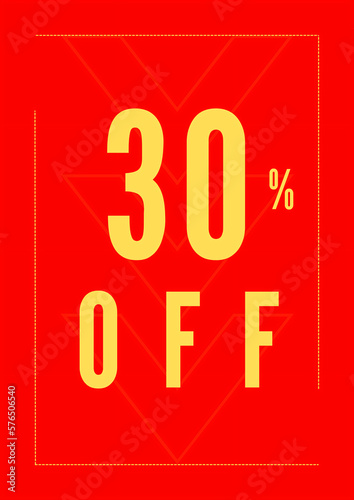 30 percent off red and yellow